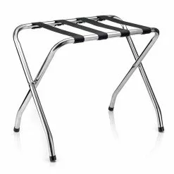 CARO-Möbel Kofferständer LUGGAGE Metall Chrom, Klappbar