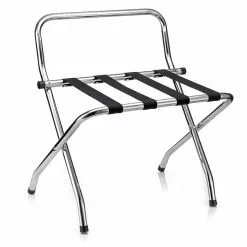 CARO-Möbel Kofferständer SUITE In Chrom Klappbar Mit Wandschutz