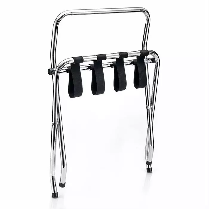 CARO-Möbel Kofferständer SUITE In Chrom Klappbar Mit Wandschutz 3 CARO-Möbel Kofferständer SUITE In Chrom Klappbar Mit Wandschutz – Bild 3