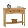 CARO-Möbel Konsolentisch SALSA Kiefer Massiv Mit 2 Schubladen