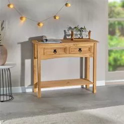 CARO-Möbel Konsolentisch SALSA Kiefer Massiv Mit 2 Schubladen -Sideboards Verkäufe 94681 A0 N