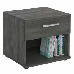 CARO-Möbel Nachttisch MARY Esche Grau Mit Schublade