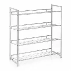 CARO-Möbel Schuhregal VALERIO Metall Verchromt, 4 Ablagen -Sideboards Verkäufe 94690 2