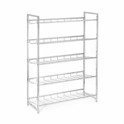 CARO-Möbel Schuhregal VALERIO Metall Verchromt, 5 Ablagen -Sideboards Verkäufe 94691 2