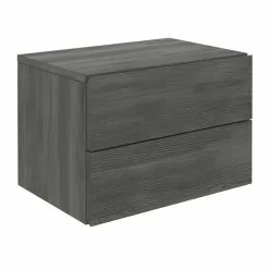 CARO-Möbel Wandregal Nachtschrank ANNI Mit 2 Schubladen In Esche Grau