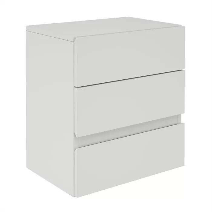 CARO-Möbel Hängeregal Nachtschrank ANNO Mit 3 Schubladen In Weiß 1 CARO-Möbel Hängeregal Nachtschrank ANNO Mit 3 Schubladen In Weiß