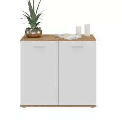 CARO-Möbel Kommode CHICAGO Wotan Eiche/weiß, 2 Türen 9 CARO-Möbel Kommode CHICAGO Wotan Eiche/weiß, 2 Türen -Sideboards Verkäufe 94747 4 N1