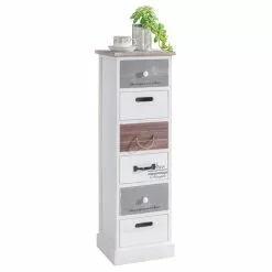 CARO-Möbel Kommode AVIANO Mit 6 Schubladen In Weiß