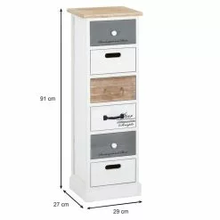 CARO-Möbel Kommode SALVA In Weiß Mit 6 Schubladen -Sideboards Verkäufe 94777 8 N2