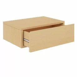 CARO-Möbel Hängende Nachtkommode ANNE 1 Schublade, Buchefarben