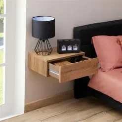 CARO-Möbel Hängende Nachtkommode ANNE Mit 1 Schublade, Eiche Dunkelbraun -Sideboards Verkäufe 94813 AC2