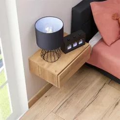 CARO-Möbel Hängende Nachtkommode ANNE Mit 1 Schublade, Eiche Dunkelbraun -Sideboards Verkäufe 94813 AC3