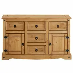 CARO-Möbel Sideboard SALSA, Kiefer Massiv, Mit 5 Schubladen Und 2 Türen -Sideboards Verkäufe 94834 1