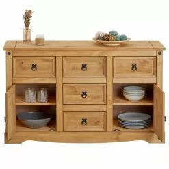 CARO-Möbel Sideboard SALSA, Kiefer Massiv, Mit 5 Schubladen Und 2 Türen -Sideboards Verkäufe 94834 3