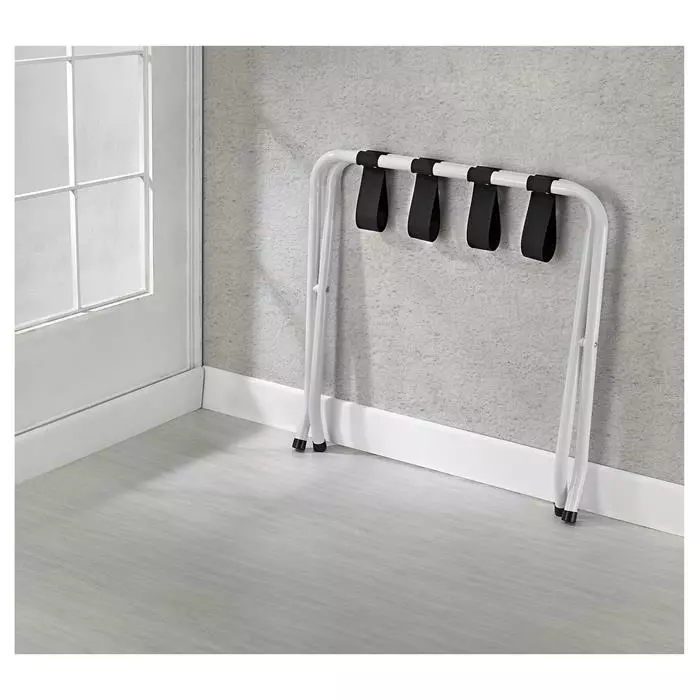 CARO-Möbel Kofferständer LUGGAGE Metall Weiß Lackiert, Klappbar 4 CARO-Möbel Kofferständer LUGGAGE Metall Weiß Lackiert, Klappbar – Bild 4