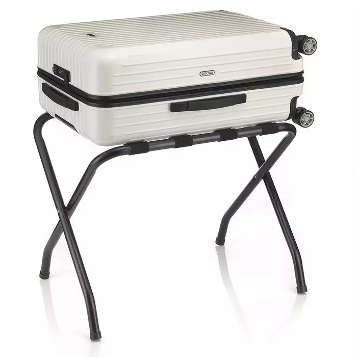 CARO-Möbel Kofferständer LUGGAGE Metall Schwarz Lackiert, Klappbar 2 CARO-Möbel Kofferständer LUGGAGE Metall Schwarz Lackiert, Klappbar – Bild 2