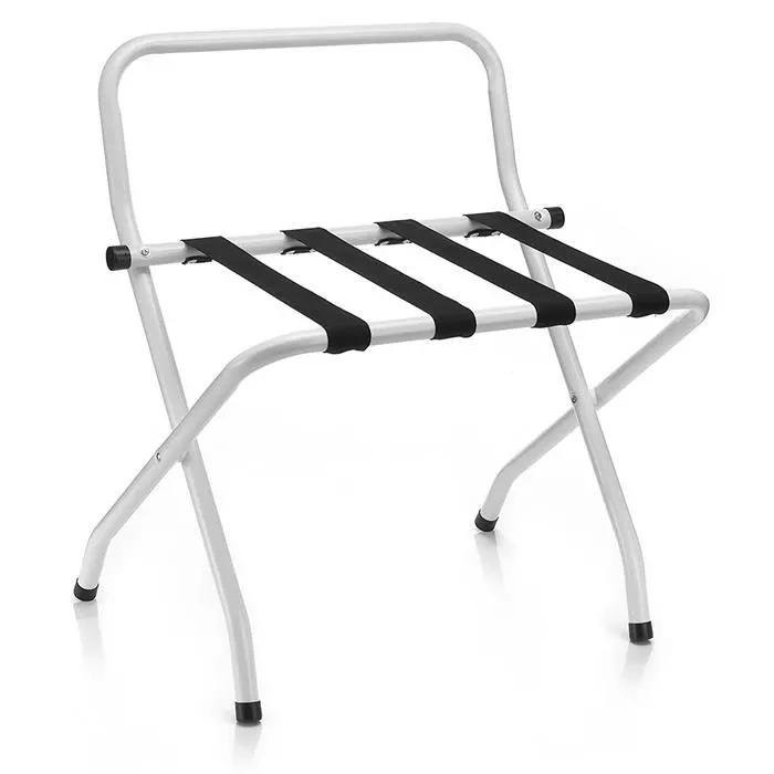 CARO-Möbel Kofferständer SUITE In Weiß Klappbar Mit Wandschutz 1 CARO-Möbel Kofferständer SUITE In Weiß Klappbar Mit Wandschutz