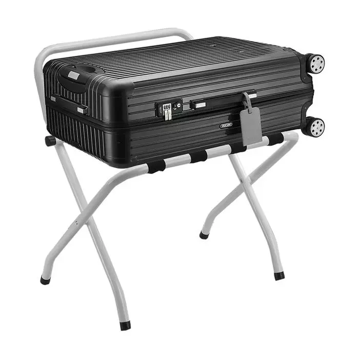 CARO-Möbel Kofferständer SUITE In Weiß Klappbar Mit Wandschutz 2 CARO-Möbel Kofferständer SUITE In Weiß Klappbar Mit Wandschutz – Bild 2