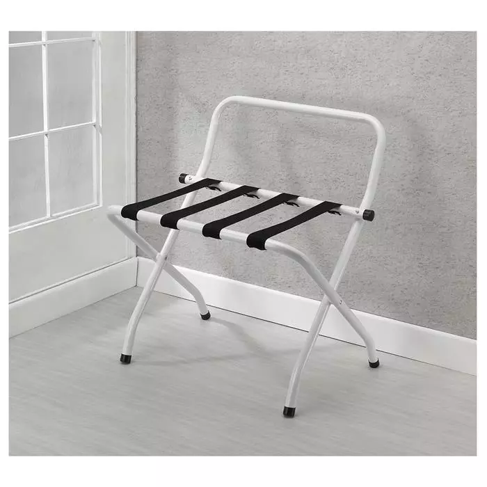 CARO-Möbel Kofferständer SUITE In Weiß Klappbar Mit Wandschutz 3 CARO-Möbel Kofferständer SUITE In Weiß Klappbar Mit Wandschutz – Bild 3