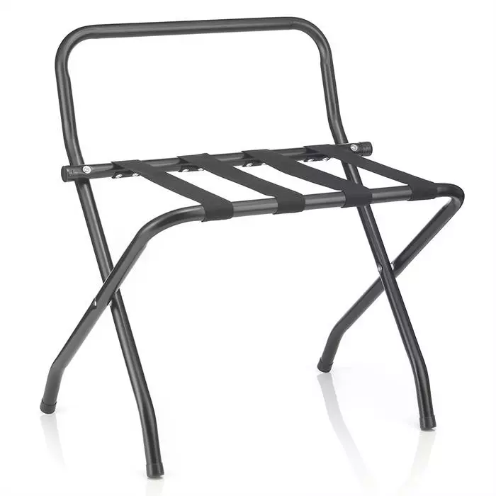 CARO-Möbel Kofferständer SUITE In Schwarz Klappbar Mit Wandschutz 1 CARO-Möbel Kofferständer SUITE In Schwarz Klappbar Mit Wandschutz