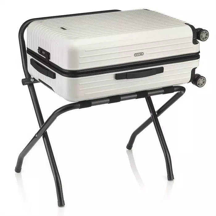 CARO-Möbel Kofferständer SUITE In Schwarz Klappbar Mit Wandschutz 2 CARO-Möbel Kofferständer SUITE In Schwarz Klappbar Mit Wandschutz – Bild 2