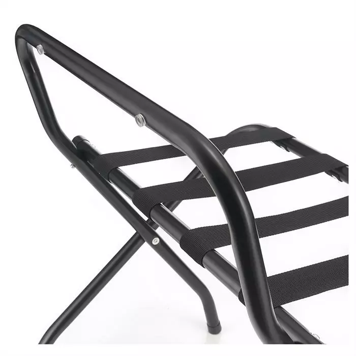 CARO-Möbel Kofferständer SUITE In Schwarz Klappbar Mit Wandschutz 4 CARO-Möbel Kofferständer SUITE In Schwarz Klappbar Mit Wandschutz – Bild 4