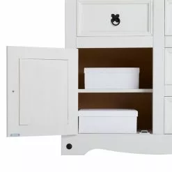 CARO-Möbel Kommode CAMPO, Kiefer Massiv Weiß, Mit 4 Schubladen Und 1 Tür -Sideboards Verkäufe 94868 3