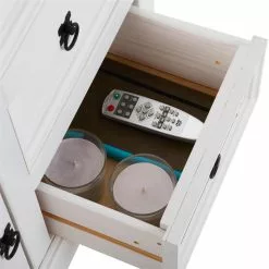 CARO-Möbel Kommode CAMPO, Kiefer Massiv Weiß, Mit 4 Schubladen Und 1 Tür -Sideboards Verkäufe 94868 5