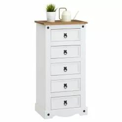 CARO-Möbel Kommode CAMPO In Weiß, Kiefer Massiv