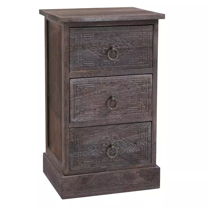 CARO-Möbel Nachttisch ENZO Mit 3 Schubladen 1 CARO-Möbel Nachttisch ENZO Mit 3 Schubladen