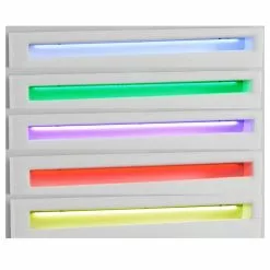 CARO-Möbel Polsterbett JERRY 140x200 Cm, LED Beleuchtung, Kunstleder Weiß -Sideboards Verkäufe 94931 3