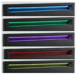 CARO-Möbel Polsterbett JERRY 140x200 Cm, LED Beleuchtung, Kunstleder Schwarz 8 CARO-Möbel Polsterbett JERRY 140x200 Cm, LED Beleuchtung, Kunstleder Schwarz -Sideboards Verkäufe 94933 3