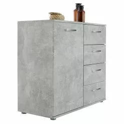 CARO-Möbel Kommode CHICAGO Betonoptik, 4 Schubladen, 1 Tür -Sideboards Verkäufe 94938 4