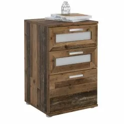 CARO-Möbel Nachttisch MARIKE In Old Style Mit 3 Schubladen