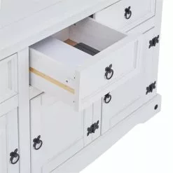 CARO-Möbel Mexico Sideboard RURAL Massive Kiefer Weiß -Sideboards Verkäufe 95039 5 N