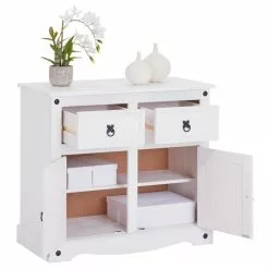 CARO-Möbel Mexico Kommode RURAL Aus Kiefer Massiv In Weiß -Sideboards Verkäufe 95041 2 N