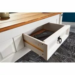 CARO-Möbel Mexico Couchtisch CAMPO In Weiß, Kiefer Massiv -Sideboards Verkäufe 95047 A4