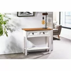 CARO-Möbel Konsolentisch CAMPO Kiefer Massiv Mit 2 Schubladen, Mexiko Möbel -Sideboards Verkäufe 95049 A0