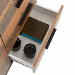 CARO-Möbel Kommode CHICAGO Beton Dunkel/Old Style, 4 Schubladen, 1 Tür 11 CARO-Möbel Kommode CHICAGO Beton Dunkel/Old Style, 4 Schubladen, 1 Tür -Sideboards Verkäufe 95054 5 N