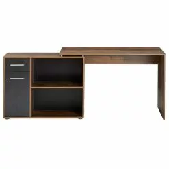 CARO-Möbel Eckschreibtisch LENA Mit Regal In Old Style/Beton Dunkel -Sideboards Verkäufe 95056 1 N