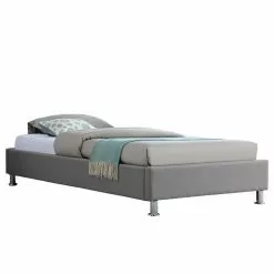 CARO-Möbel Futonbett LAREDO 90x200 Cm, Stoff In Grau