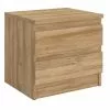 CARO-Möbel Nachttisch ASTER Mit 2 Schubladen, In Wildeiche
