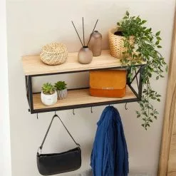 CARO-Möbel Wandgarderobe ARMANDO Schwarz/braun -Sideboards Verkäufe 95193 AC3