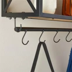 CARO-Möbel Wandgarderobe ARMANDO Schwarz/braun -Sideboards Verkäufe 95193 AC5