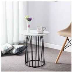 CARO-Möbel Couchtisch SALAMANCA Rund In Weiß -Sideboards Verkäufe 95196 2