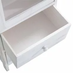 CARO-Möbel Vitrine ETANIA Weiß Mit 2 Schubladen Im Vintage Look -Sideboards Verkäufe 95218 2
