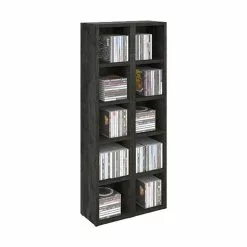 CARO-Möbel CD / DVD Regal CHART Mit 10 Fächern In Beton Dunkel -Sideboards Verkäufe 95230 2