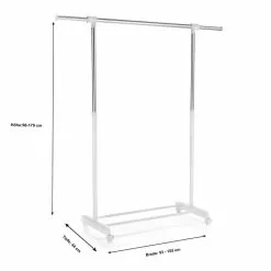 CARO-Möbel Rollgarderobe SALA In Weiß, Verstellbar -Sideboards Verkäufe 95298 3