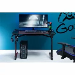 CARO-Möbel Gaming Tisch RUSH In Schwarz Mit LED Beleuchtung -Sideboards Verkäufe 95310 A1