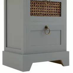 CARO-Möbel Nachttisch PADMA Mit 2 Schubladen Und Wiener Geflecht, Grau -Sideboards Verkäufe 95337 5